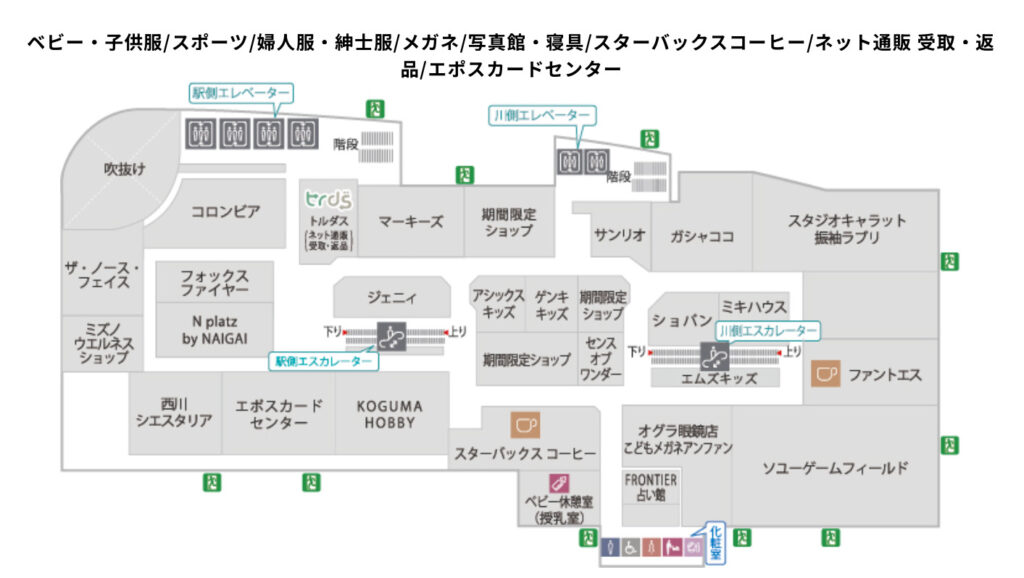 マルイ５階フロアマップ