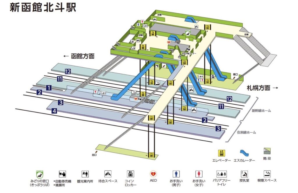 新函館北斗駅構内図