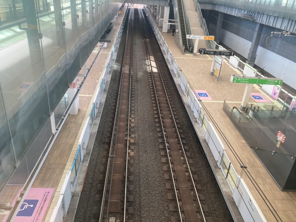 JR高輪ゲートウェイ駅での様子