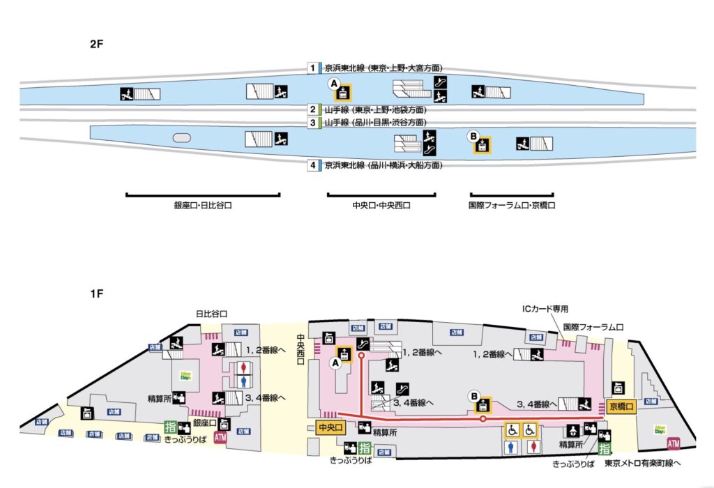 JR有楽町駅構内図