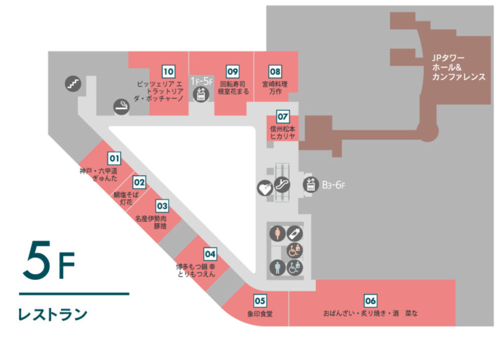 KITTE５階フロアマップ