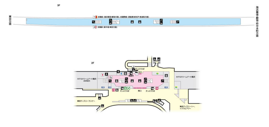 JR舞浜駅構内図