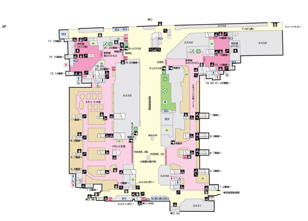 JR大宮駅構内図