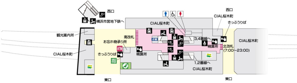 JR桜木町駅構内図