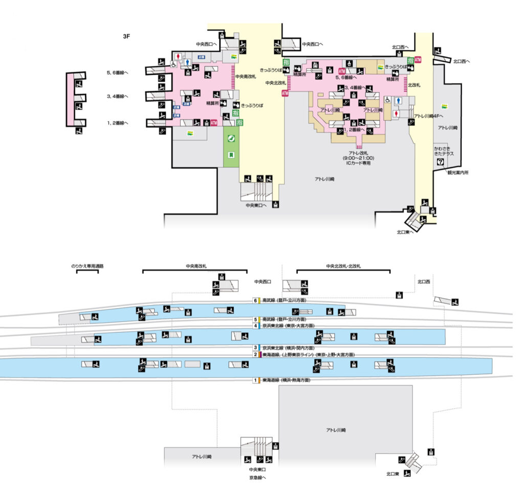 JR川崎駅構内図