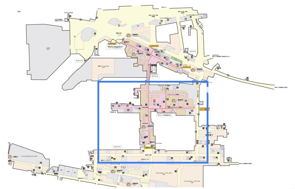 地下１階構内図全体