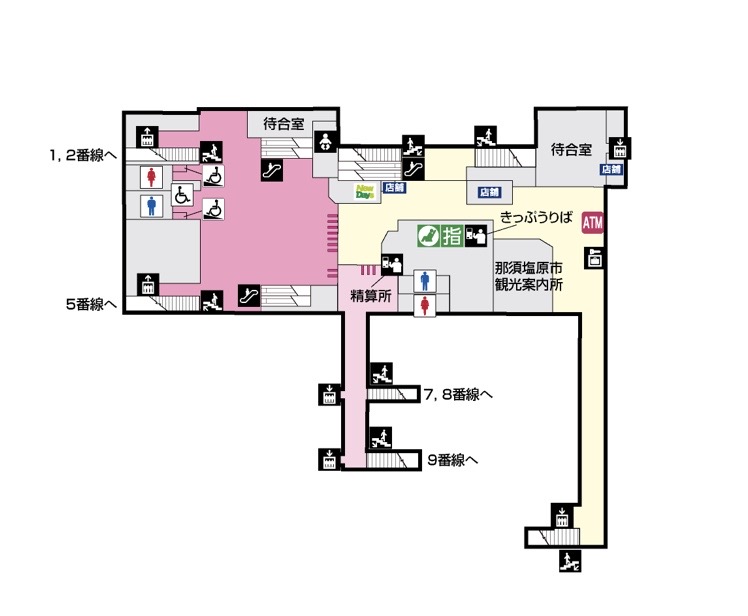 那須塩原駅構内図